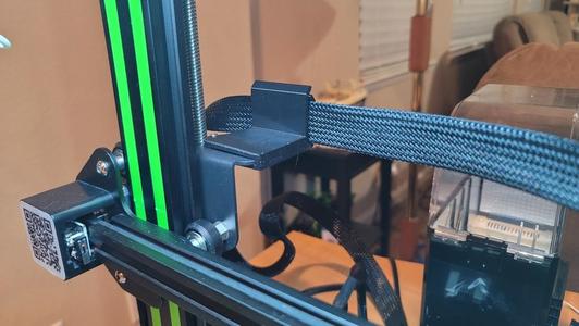 Ender 3 Sprite Extruder Ribbon Cable Clip (on Z axis)