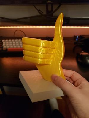 Golden Thumbs Up Trophy