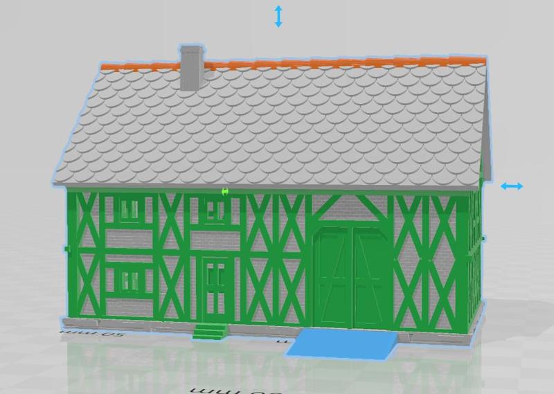 N-scale half-timbert house / Fachwerkhaus