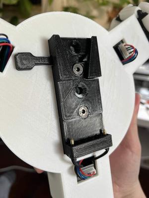 V mount plate with power rails