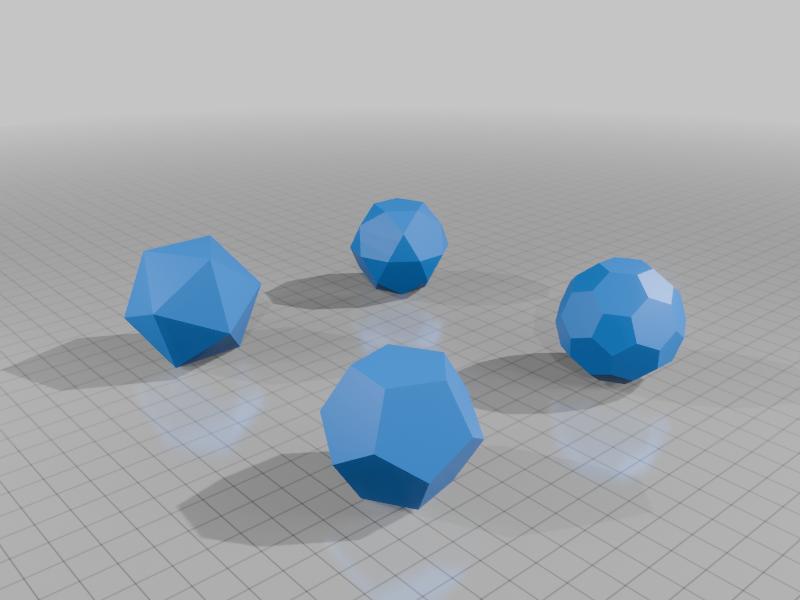 Low poly geometric Shapes