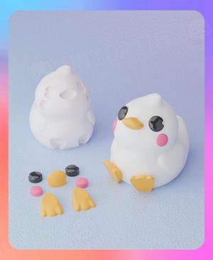 Little Duck Keychain & Pen Rest (Separated Parts)
