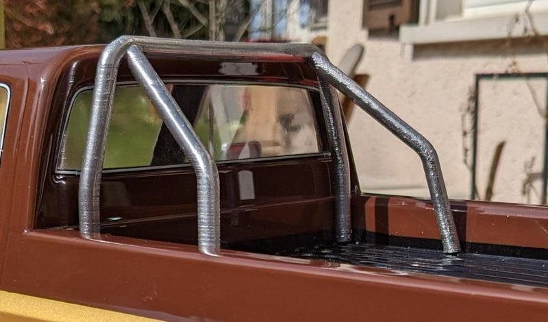 Roll bar for an RC crawler pickup truck (Gmade GS02F Buffalo Pickup kit)