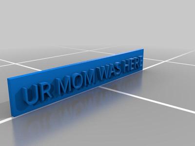 funny ur mom was here sign