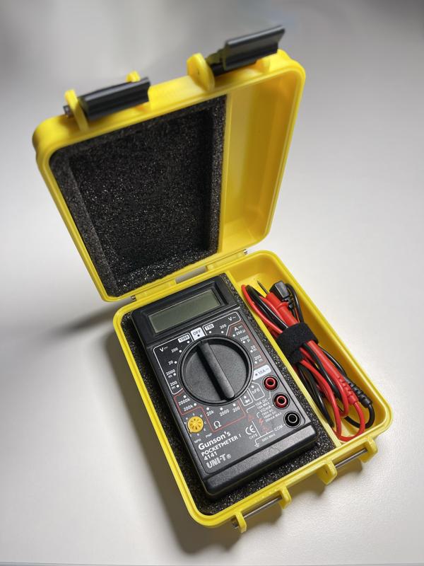 Gunson's Pocketmeter Case with dividing partition for cables.