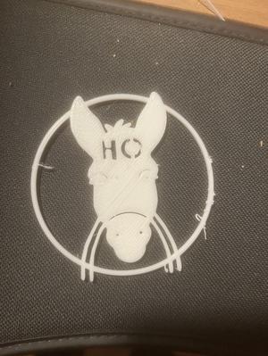 Terrible festive donkey ornament.