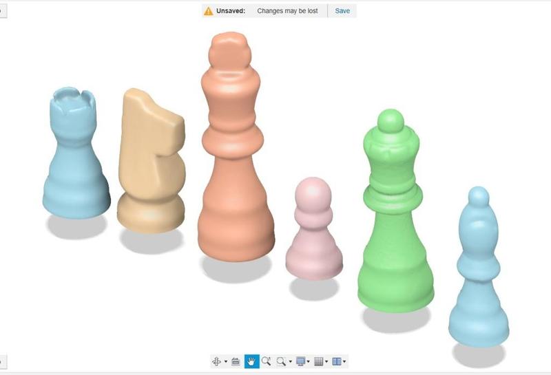 Chess Pieces - Basic: King, Rook, Bishop, Queen, Knight, and Pawn (No Supports)