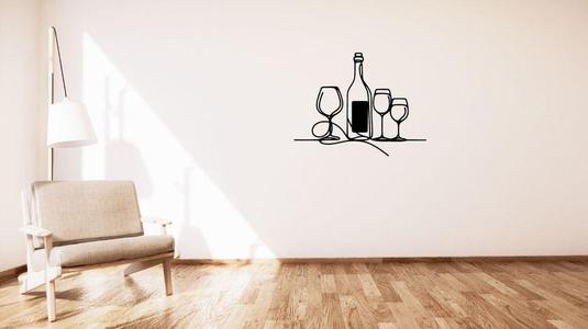 Wine and glasses / Víno a sklenky wall decoration