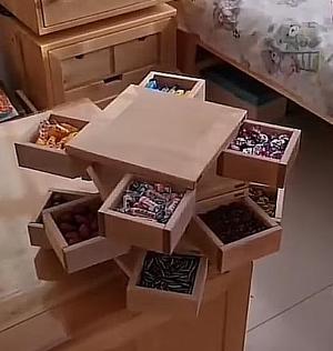 Rotating drawer tower - editable with fusion 360