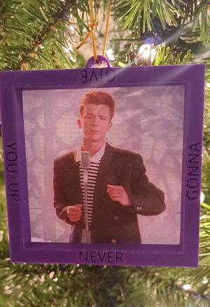 Rickroll tree ornament