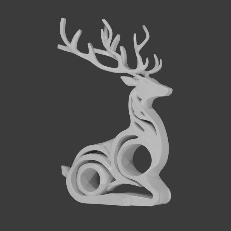 Modern Deer Sculpture