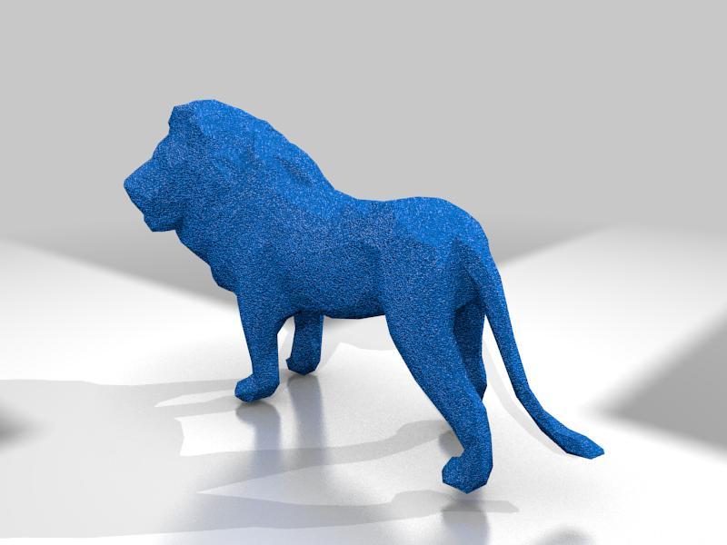 low-poly Lion - African animal 3D Model