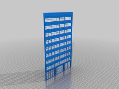 n scale highrise with helicopter deck