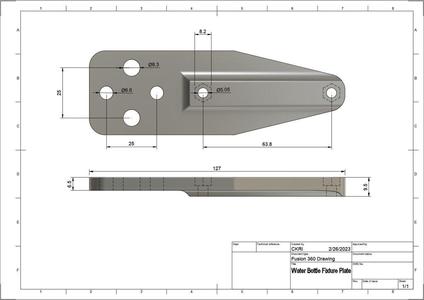 CKRI Water Bottle Fixture Plate