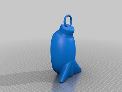 pet sipper with integrated thread cap + ring for carabiner