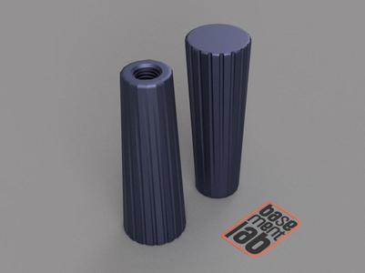 Knob - Cylindrical fixed Handle - Impugnatura fissa cilindrica M10x1.5 Metric thread Rev.2