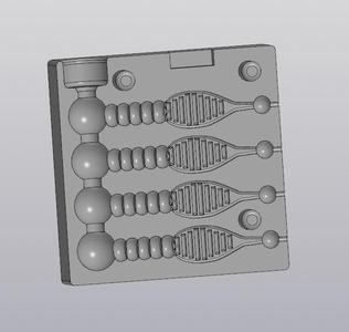SP Beaver Tail 1.5" fishing lure mold