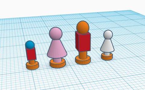simple four person family