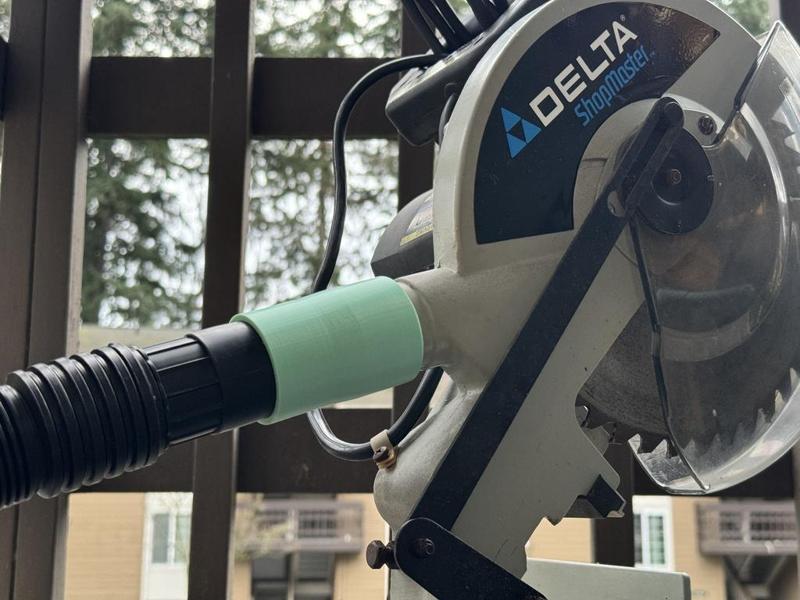 Delta Shopmaster Miter Saw to a 1-7/8-inch hose