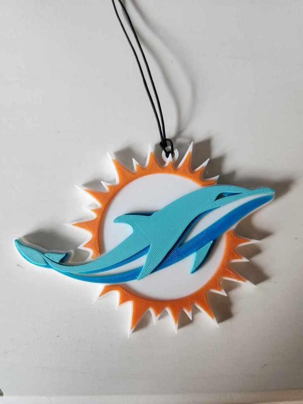 Miami Dolphins Car Rearview Mirror Ornament