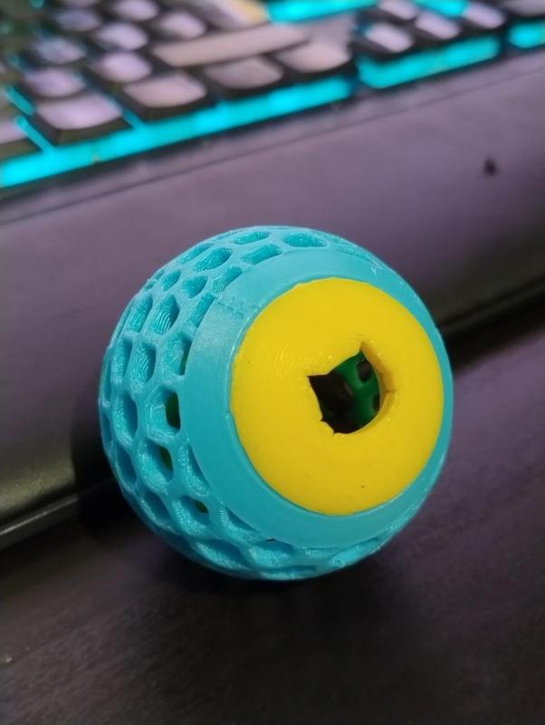 Cat toy ball with vornoi texture 