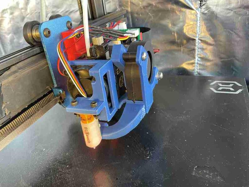 E3d Hemera spaceship volcano fan duct, With rugged mount and with bl touch mount