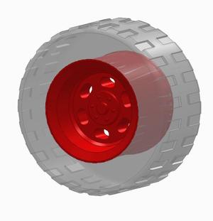 Playmobil Rad Wheel (Metallachse/metal axis) ø50mm