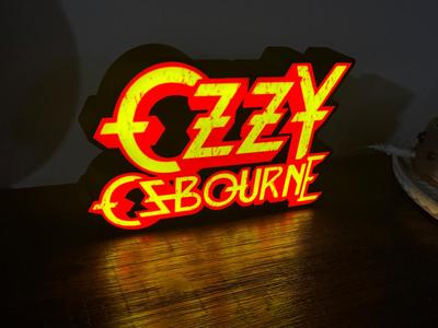 Ozzy Osbourne - Yellow & Red Scratched Logo Light