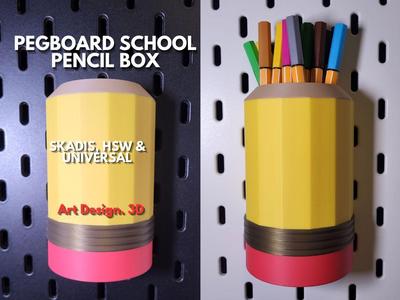 Pegboard School Pencil Box