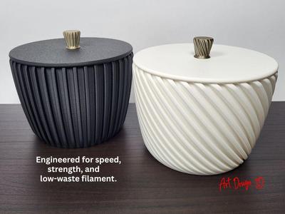 Storage Container - Straight & Curved Pattern