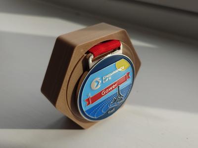 Medal Hex display stand