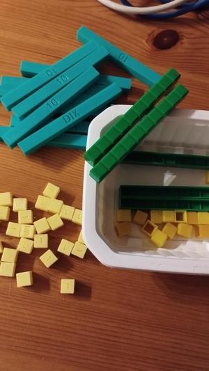 Barre et Cube pour compter. Educatif CP