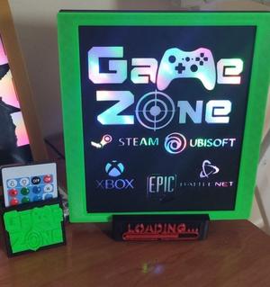 Cuadro para tiras de led game zone