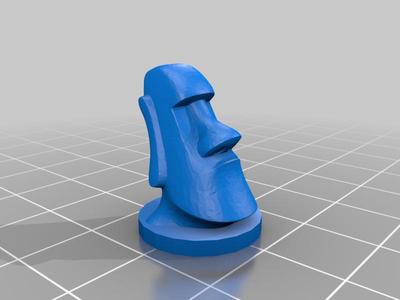 Moai board game token