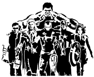 The Avengers stencil 2