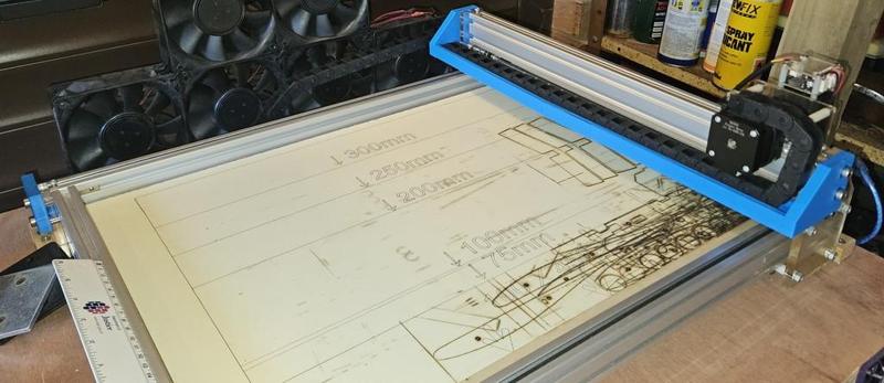 Energy chain channel for Bachinmaker 4050 laser cutter