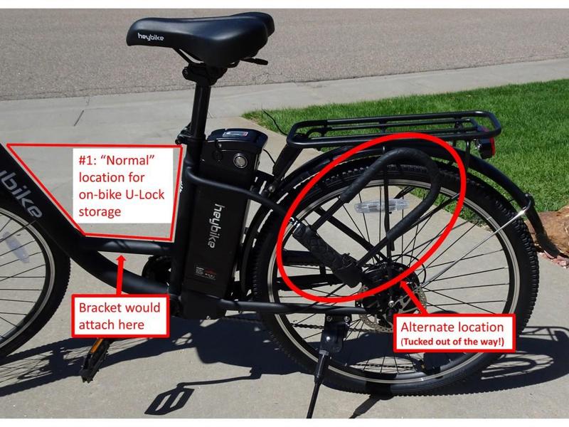 Bicycle U-Lock bracket adapter