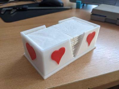 Taschentuch Kästchen mit Herzen und Sternen