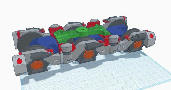 1:24 scale diesel electric locomotive power bogie