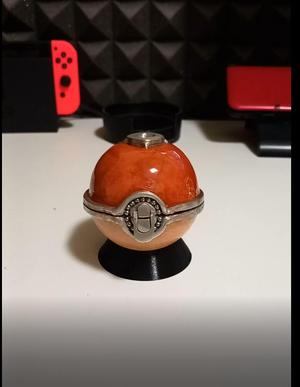 replica of the pokeball from pokemon legends arceus 