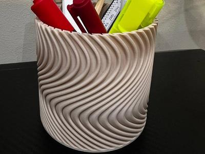 Wave Vase Pen Holder Desk Organizer