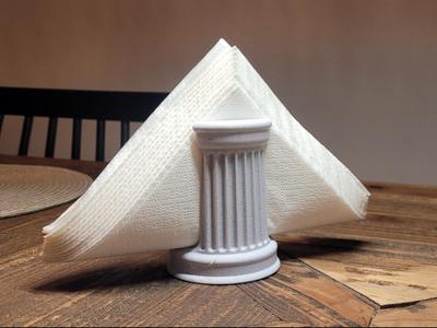 Roman/Greek/Antique column style tissue holder