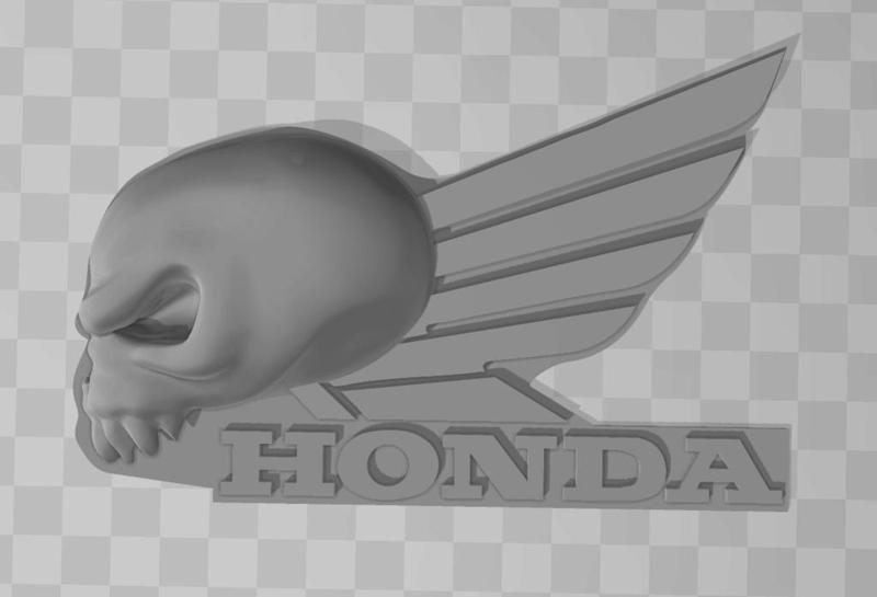 Honda Themed Flying Skull