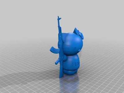 Hello Kitty with a gun