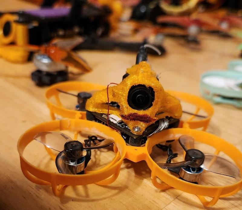 Modified Flywoo Nano Walksnail Cannopy For Tiny Whoop. Mustache Added. 