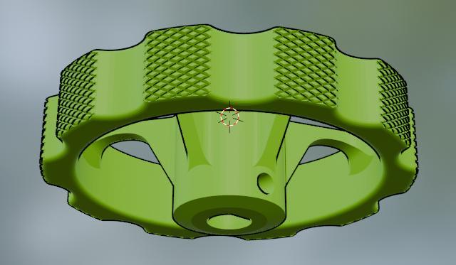Ender 3 Knurled Extruder Knob Remixed to accept M3x6mm set screw