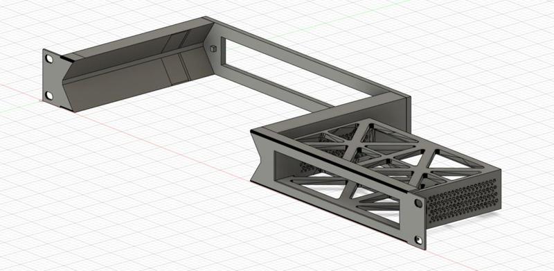 1U TP-Link ER605 & Nighthawk CM1200 Mount / Bracket