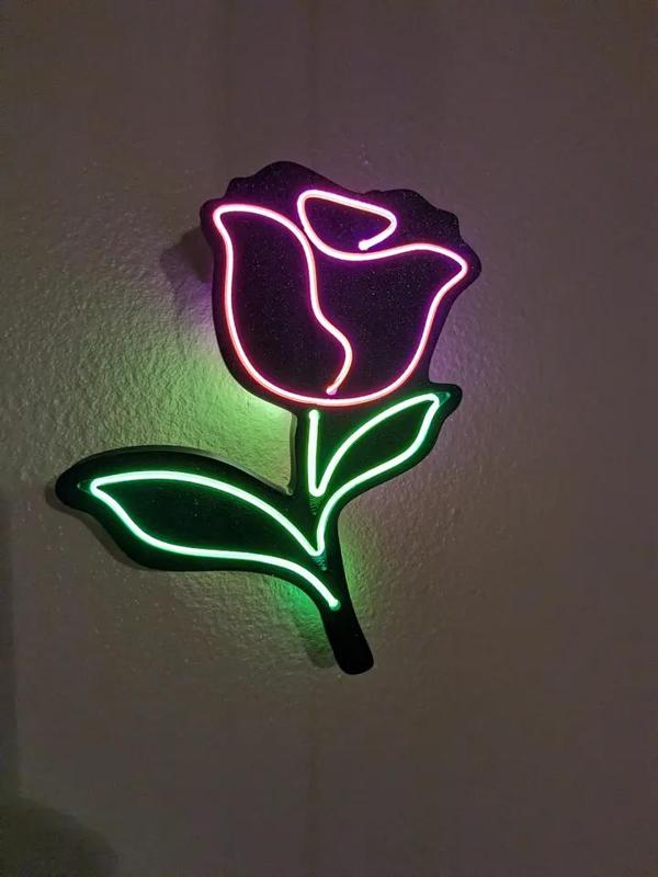Mini LED Neon Rose sign   