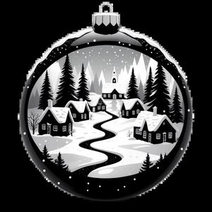 Winter village bauble   