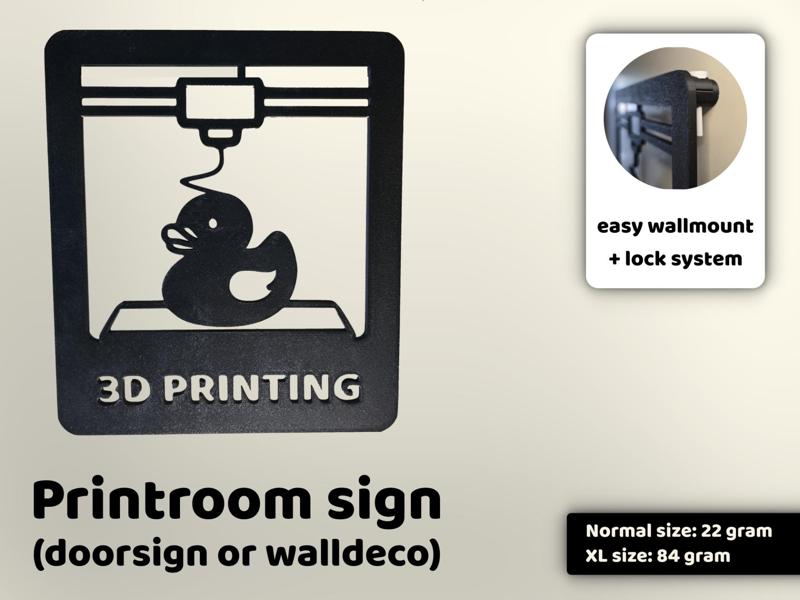 Print room sign - Door sign - wall decoration